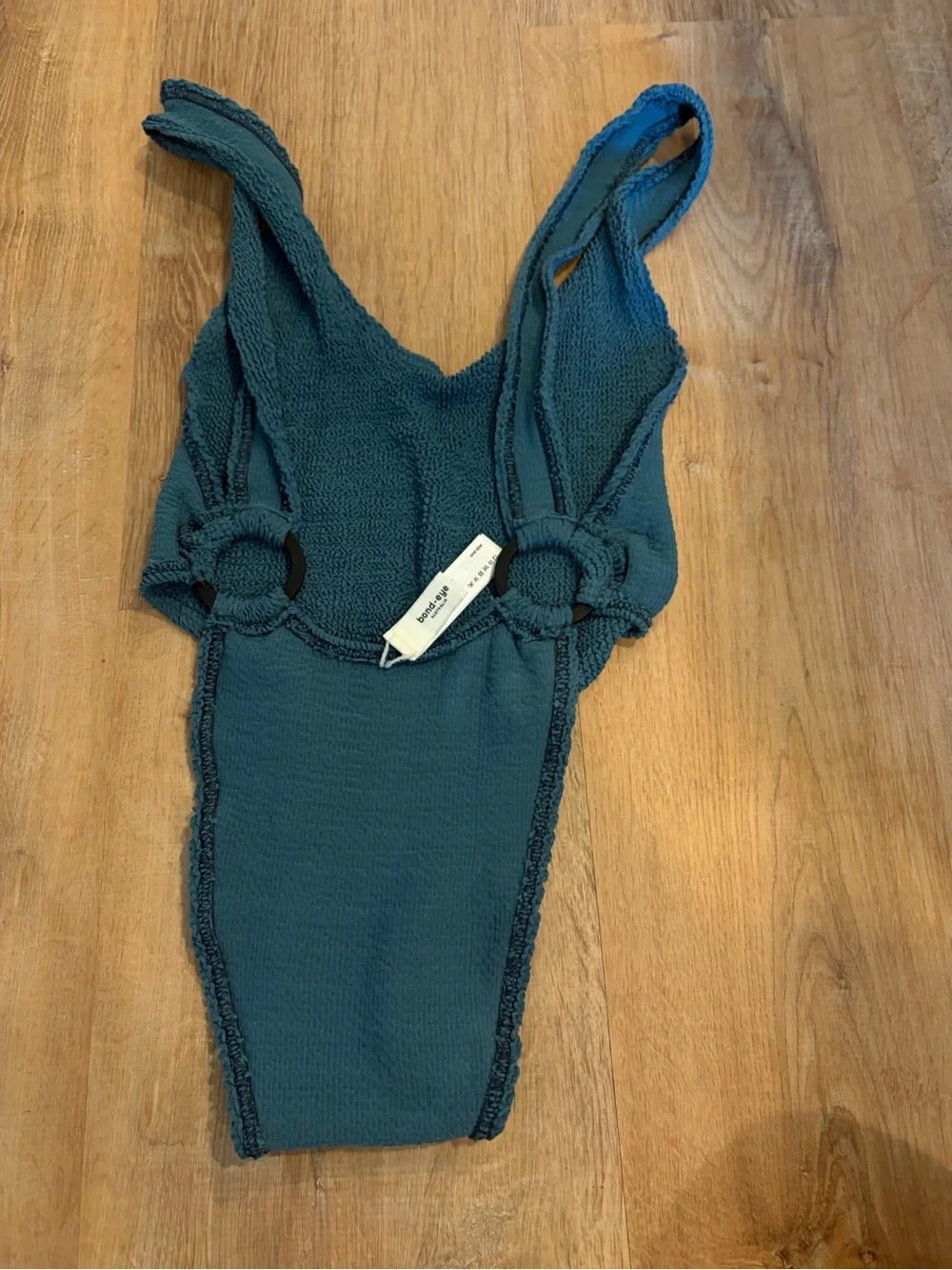bond-eye Teal Textured One-Piece Swimsuit